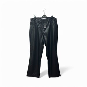 Dex Black Faux Leather Pants – Size 2X, High-Rise Straight Leg, NWT